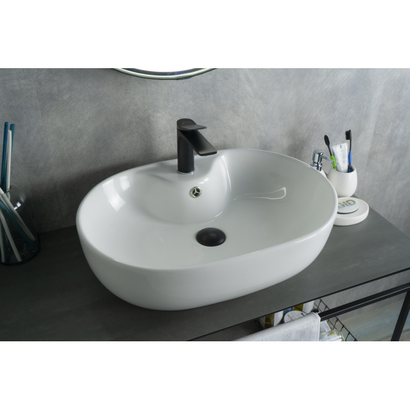 Раковина Gid N9163 51127 накладная белая 59x41x16