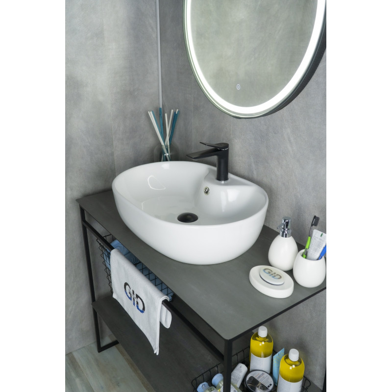 Раковина Gid N9163 51127 накладная белая 59x41x16