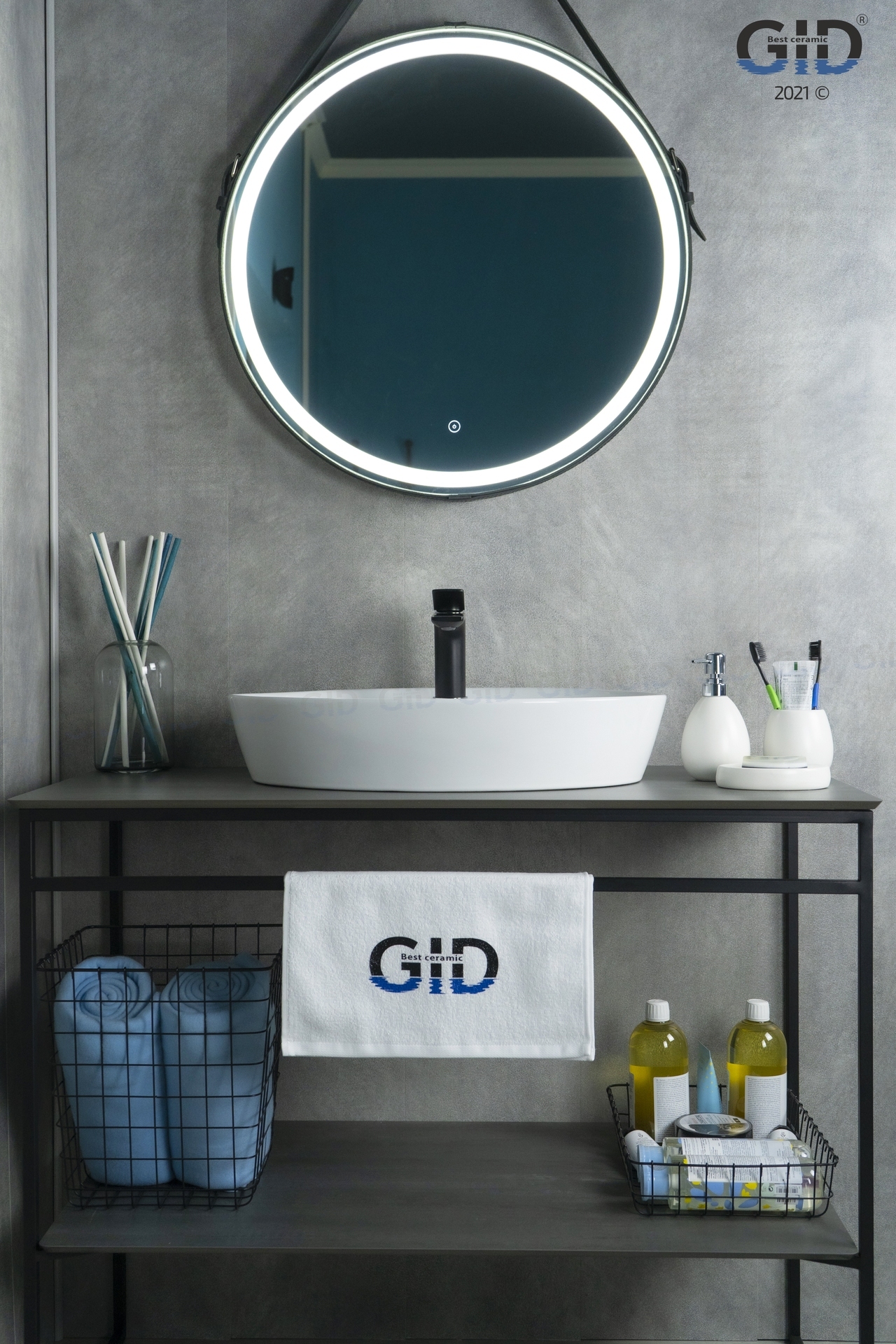 Раковина Gid N9436 51150 накладная белая 55x40x10.5