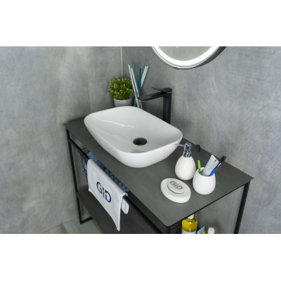 Раковина Gid N9447 51157 накладная белая 51x34x13