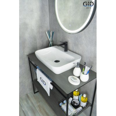 Раковина Gid N9047 51184 накладная белая 55x42x15