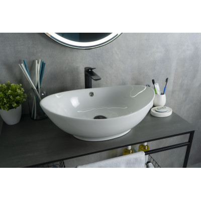 Раковина Gid N9019 51108 накладная белая 60x37x19