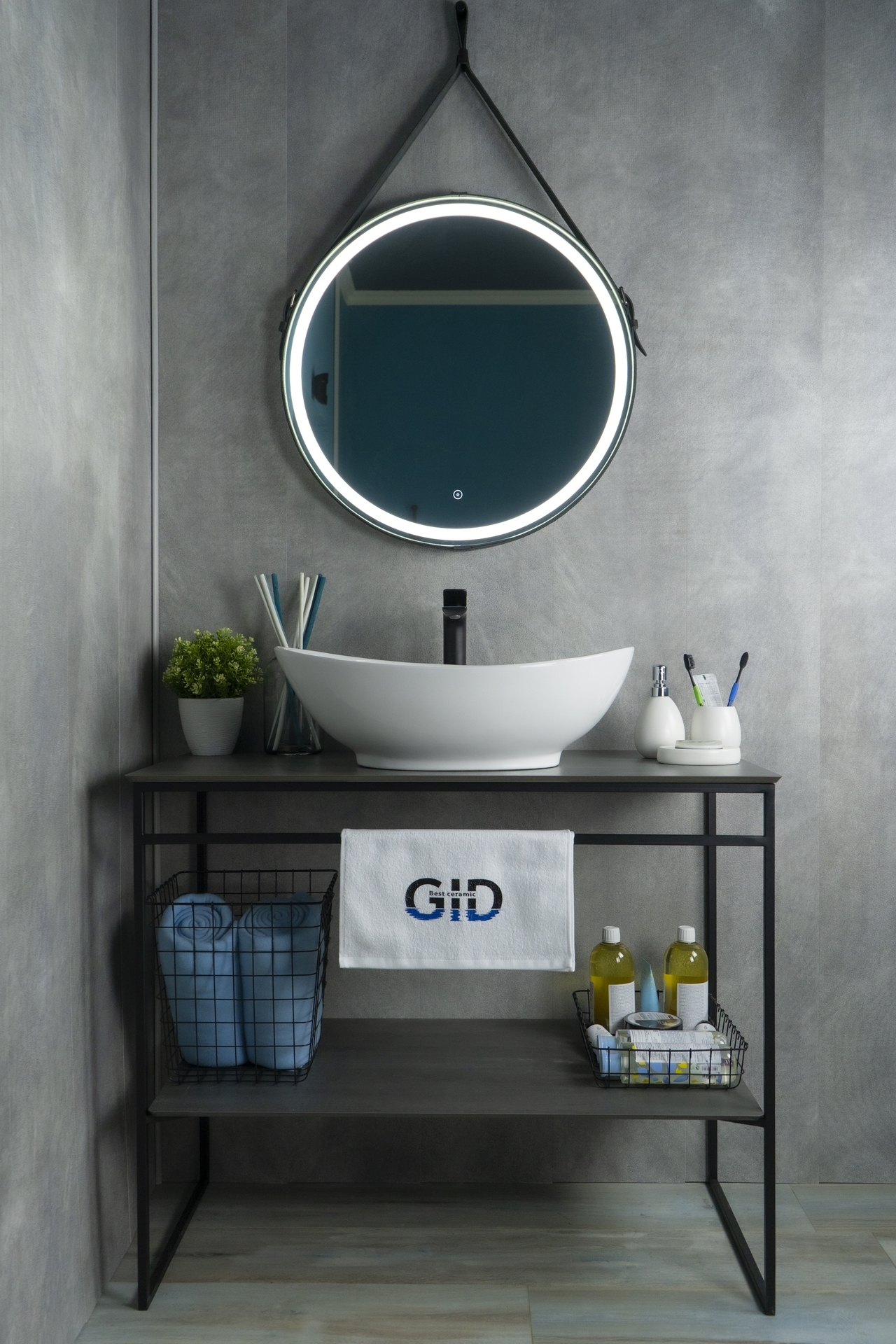 Раковина Gid N9019 51108 накладная белая 60x37x19