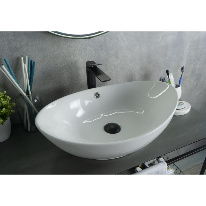 Раковина Gid N9019 51108 накладная белая 60x37x19