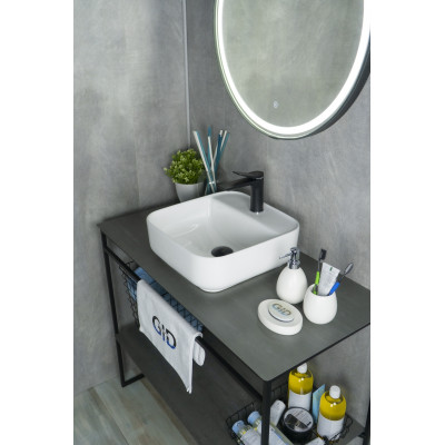 Раковина Gid N9044 51165 накладная белая 38.5x38.5x14