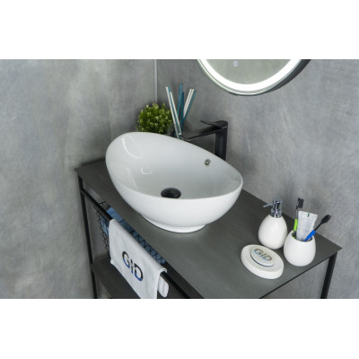 Раковина Gid N9019 51108 накладная белая 60x37x19