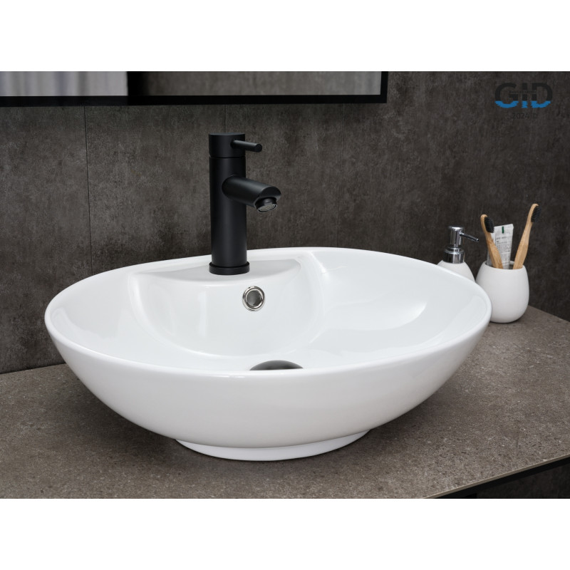 Раковина Gid N9005 51206 накладная белая 51x41x15