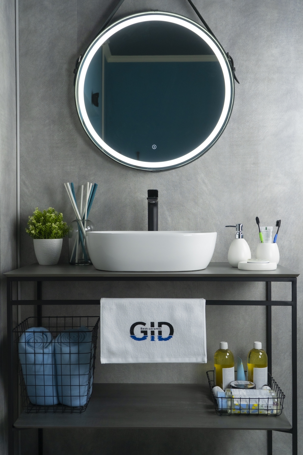 Раковина Gid N9026b 51113 накладная белая 48x35x13.5