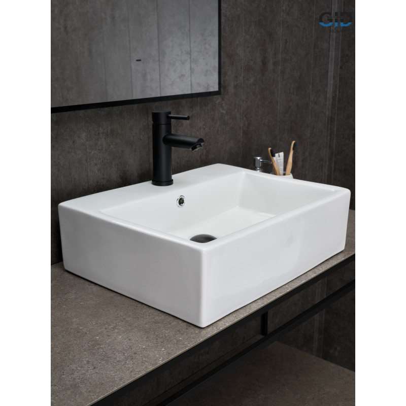 Раковина Gid N9153 51215 накладная белая 53x41x15