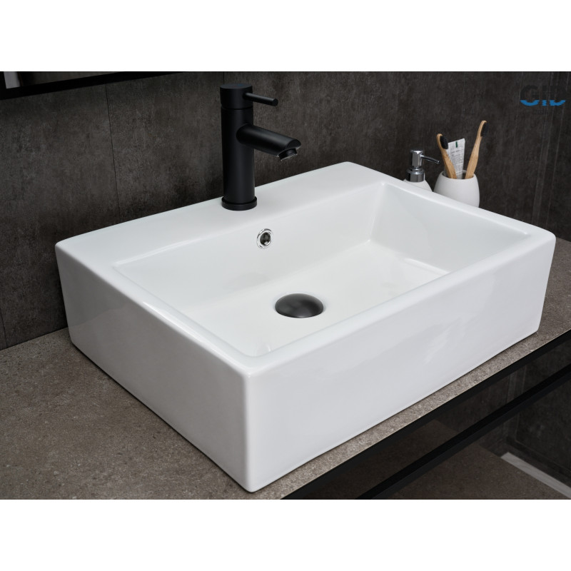 Раковина Gid N9153 51215 накладная белая 53x41x15