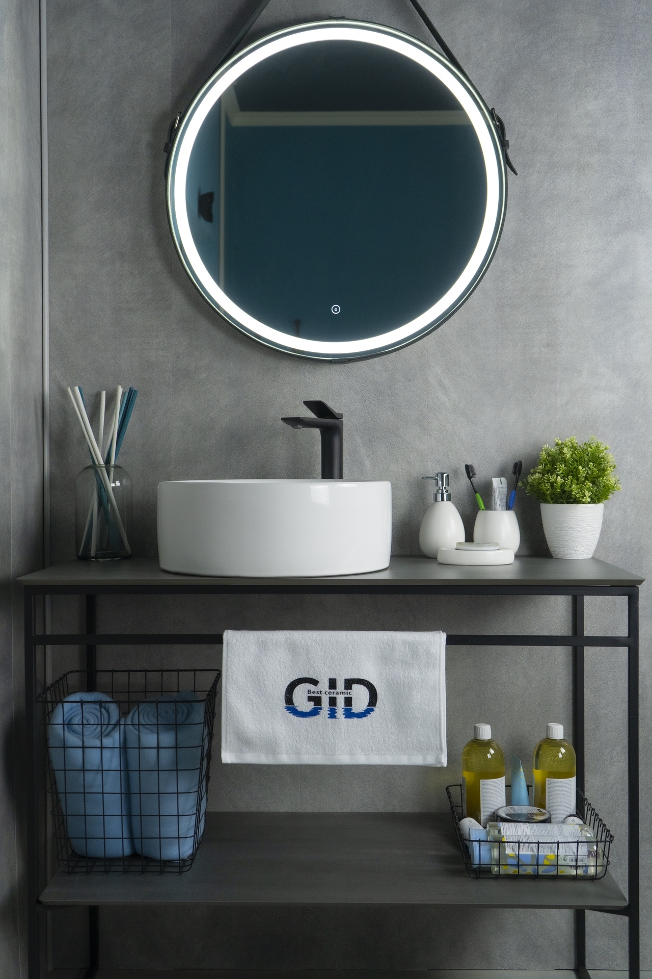 Раковина Gid N9011 51105 накладная белая 40x40x15
