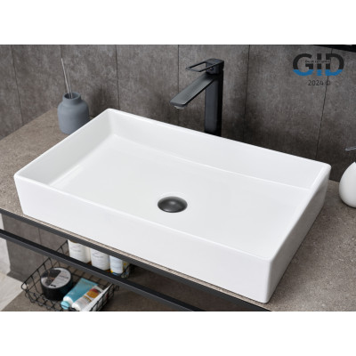 Раковина Gid N9496 51228 накладная белая 60.5x37x11