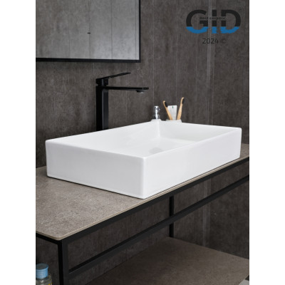 Раковина Gid N9496 51228 накладная белая 60.5x37x11