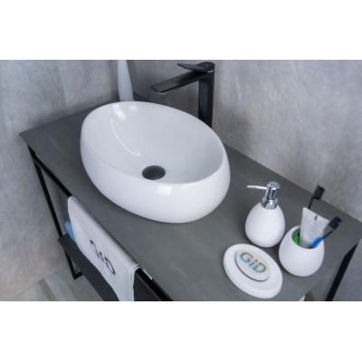 Раковина Gid N9030b 51115 накладная белая 48x34x15