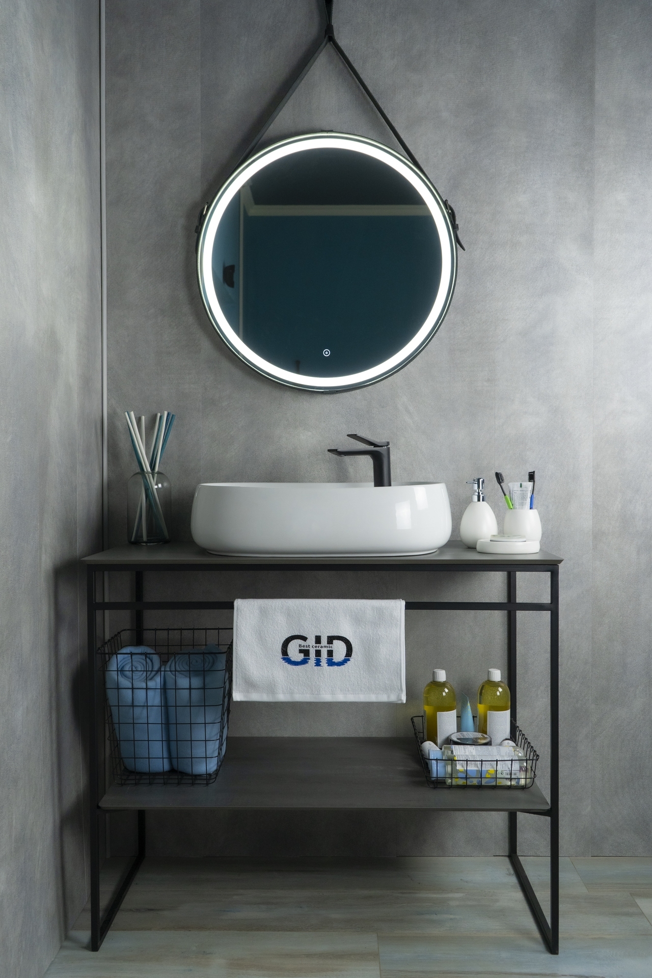 Раковина Gid N9048 51185 накладная белая 59x46x15