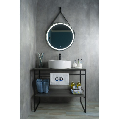 Раковина Gid N9008b 51104 накладная белая 46x46x16