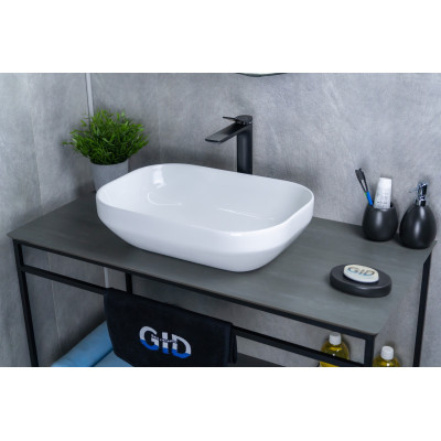 Раковина Gid D1468 51195 накладная белая 50x36x14.5