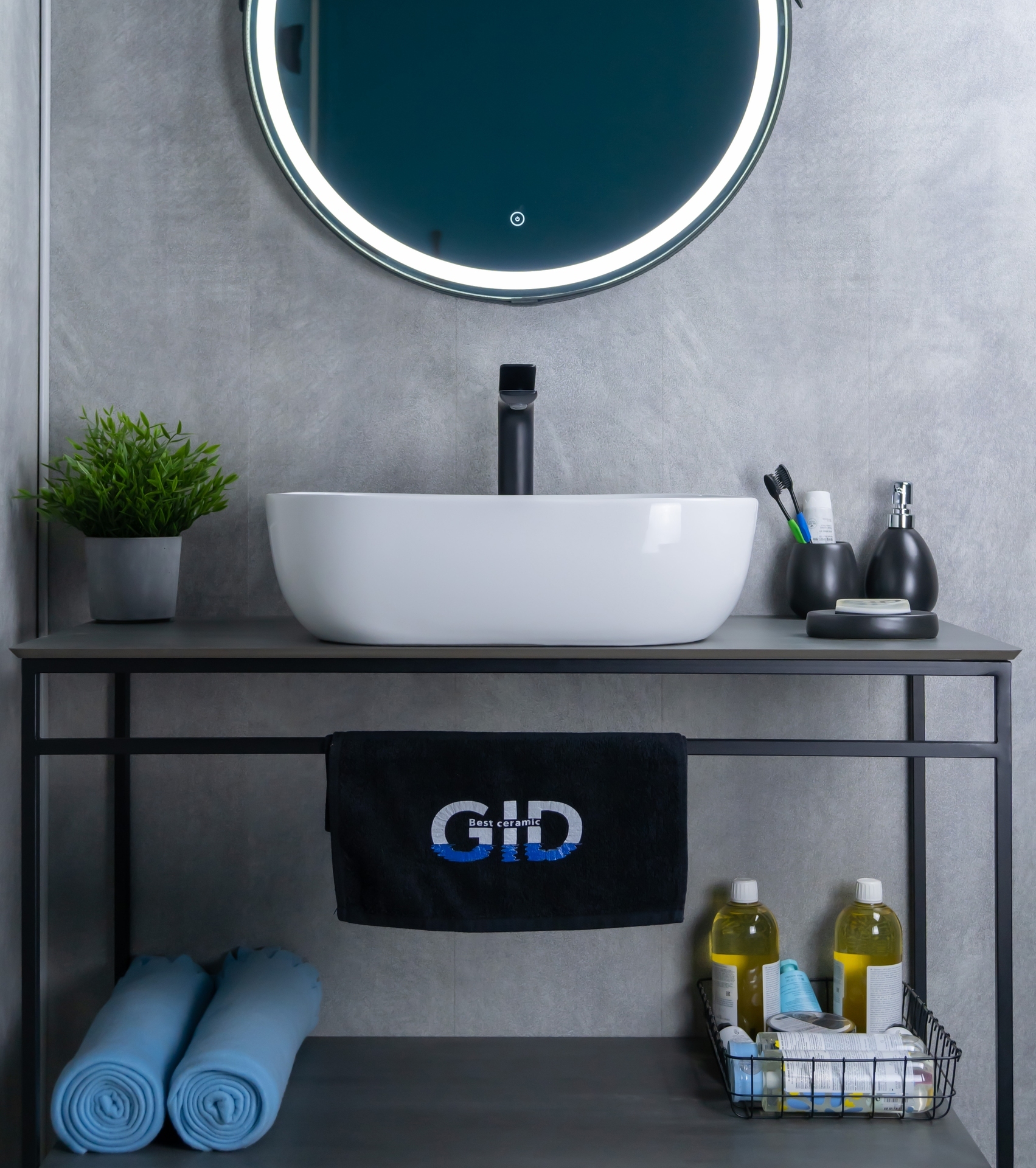 Раковина Gid D1302 51198 накладная белая 50x40x14