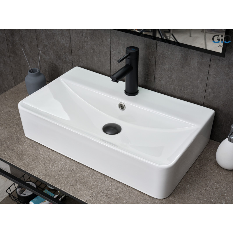 Раковина Gid N1344 51226 накладная белая 61x35.5x14