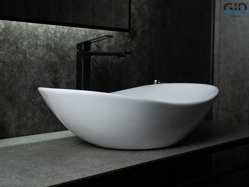 Раковина Gid N9811 51175 накладная белая 61x37x15