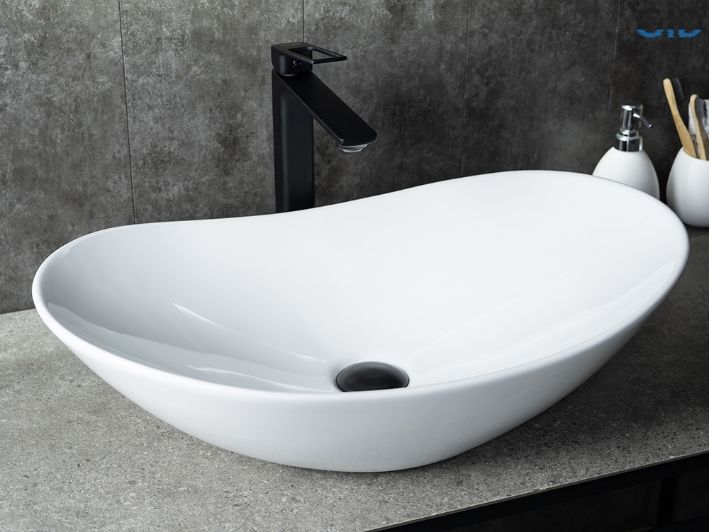 Раковина Gid N9811 51175 накладная белая 61x37x15