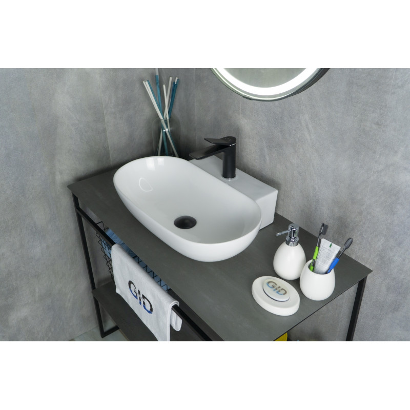 Раковина Gid N9234 51133 накладная белая 56x39x12.5