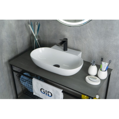Раковина Gid N9234 51133 накладная белая 56x39x12.5