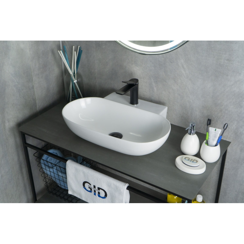 Раковина Gid N9234 51133 накладная белая 56x39x12.5