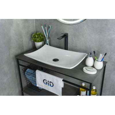 Раковина Gid N9177 51170 накладная белая 60x39x11.5