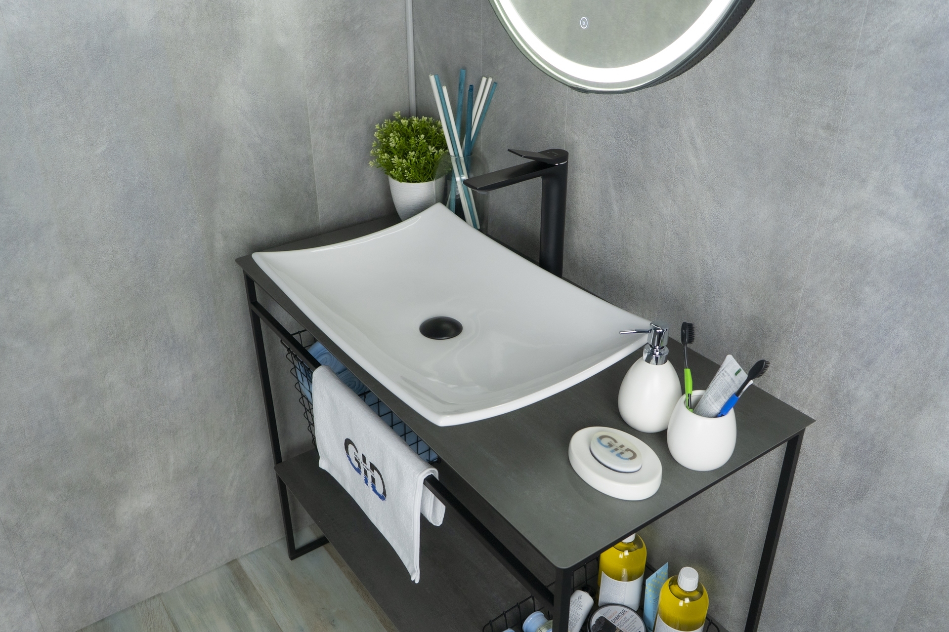 Раковина Gid N9177 51170 накладная белая 60x39x11.5