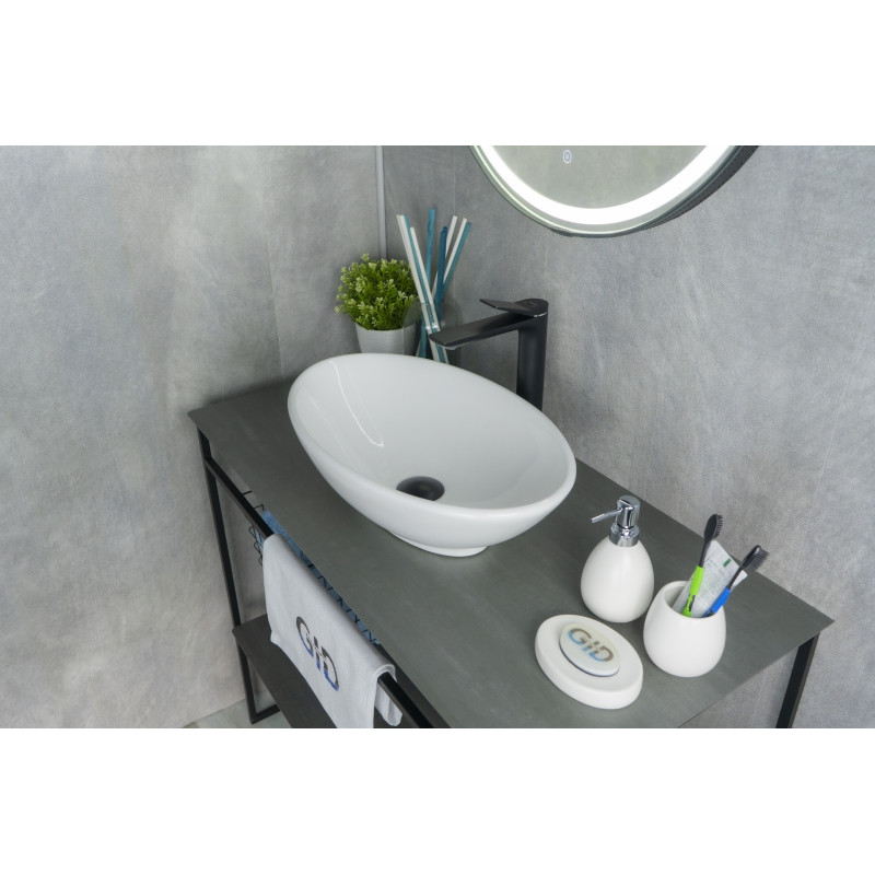 Раковина Gid N9021 51109 накладная белая 52x32x14