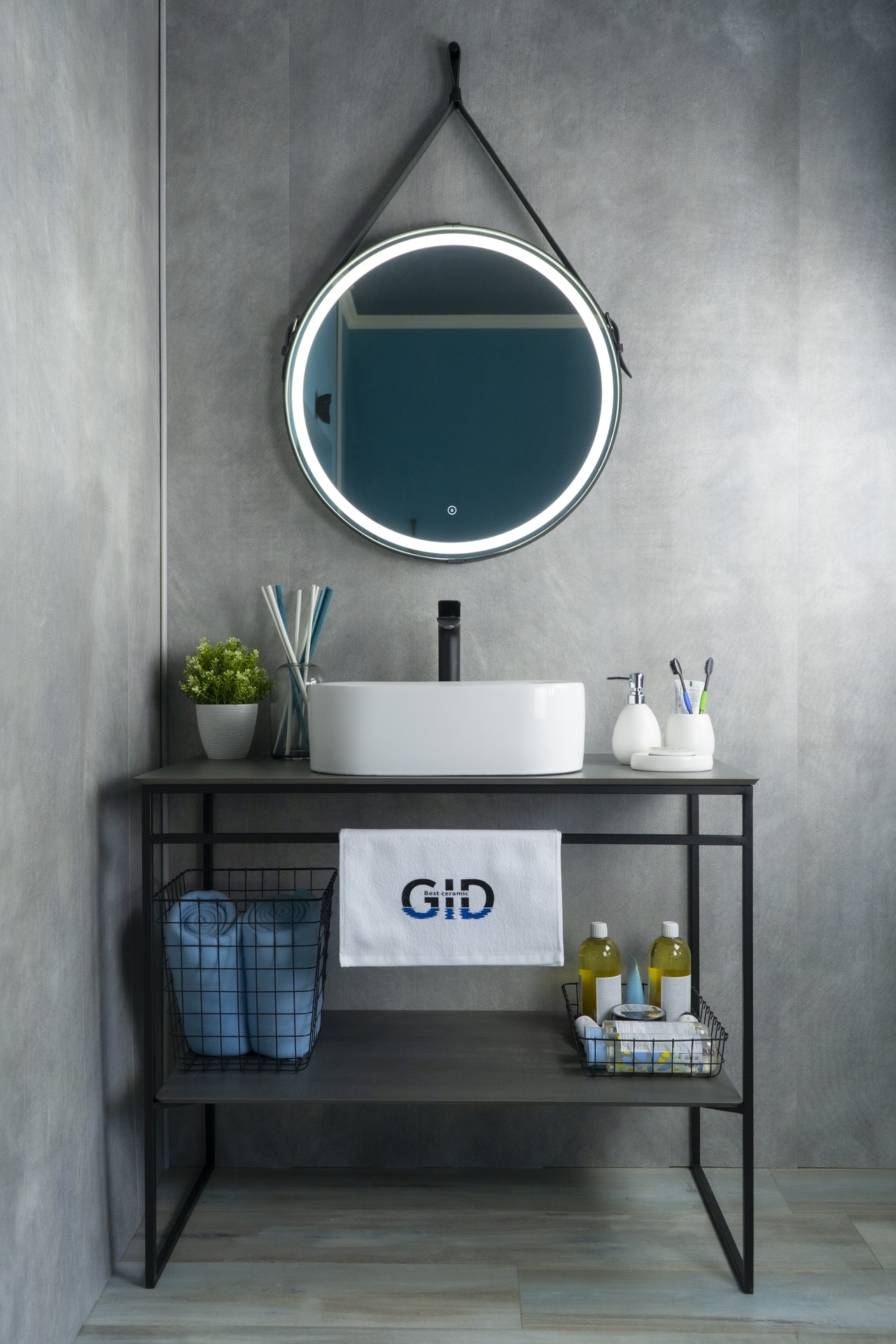 Раковина Gid N9266 51173 накладная белая 47x34x15