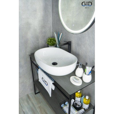 Раковина Gid N9026a 51112 накладная белая 60x40x15