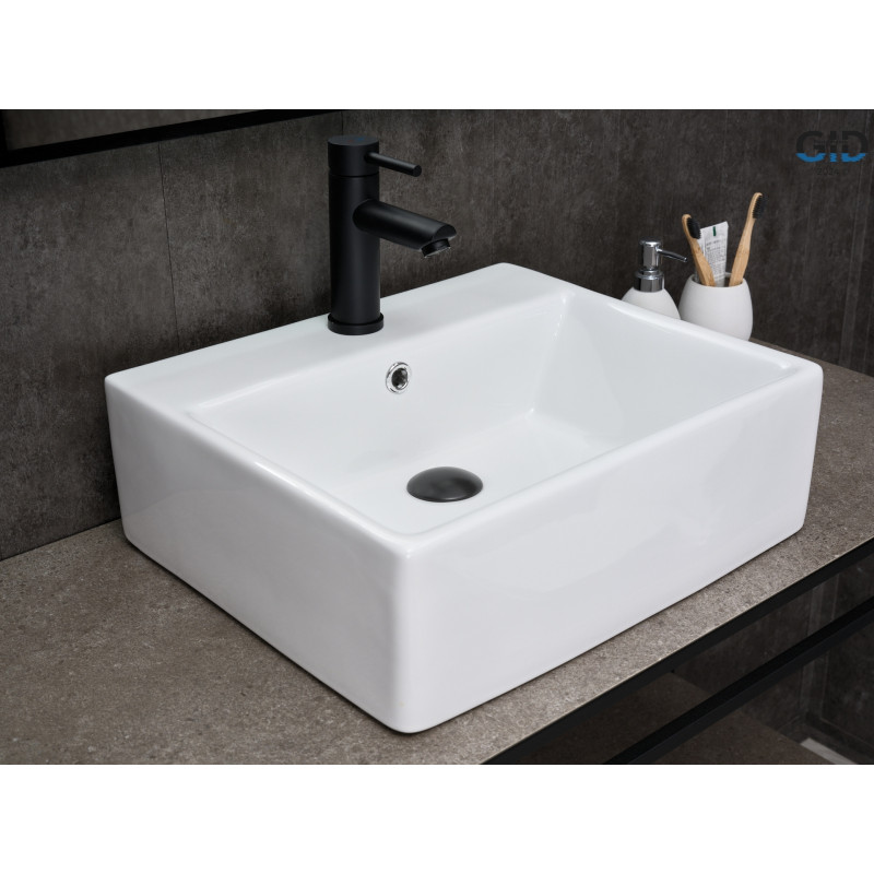 Раковина Gid N9145 51214 накладная белая 45.5x40x15
