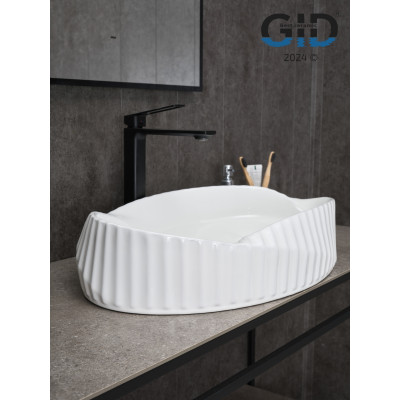 Раковина Gid 888s 51223 накладная белая 60x38.5x13.5