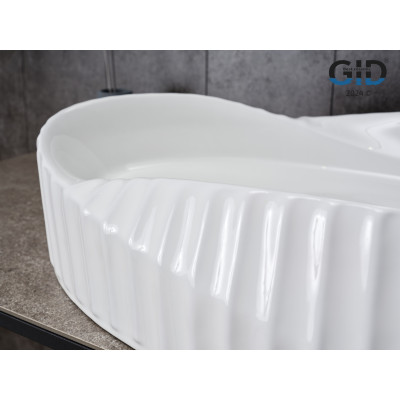 Раковина Gid 888s 51223 накладная белая 60x38.5x13.5