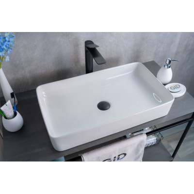 Раковина Gid N9396 51140 накладная белая 60x34x11