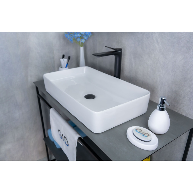 Раковина Gid N9396 51140 накладная белая 60x34x11
