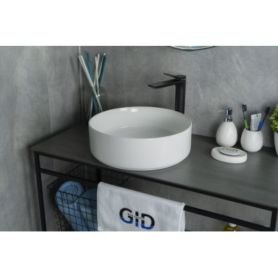 Раковина Gid N9424 51179 накладная белая 40x40x12