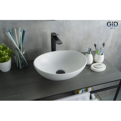 Раковина Gid N900 51164 накладная белый матовый 41x34x15