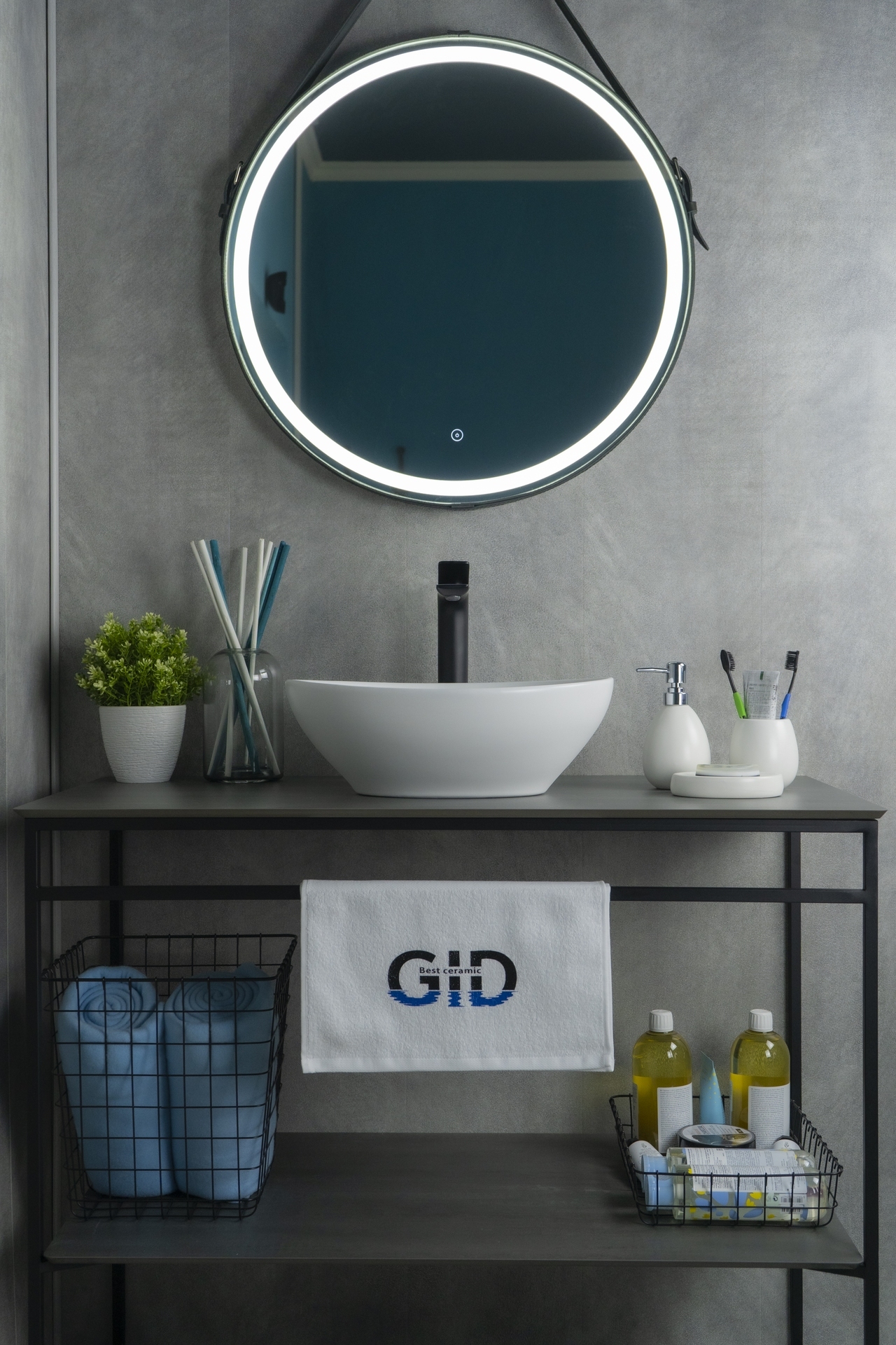 Раковина Gid N900 51164 накладная белый матовый 41x34x15