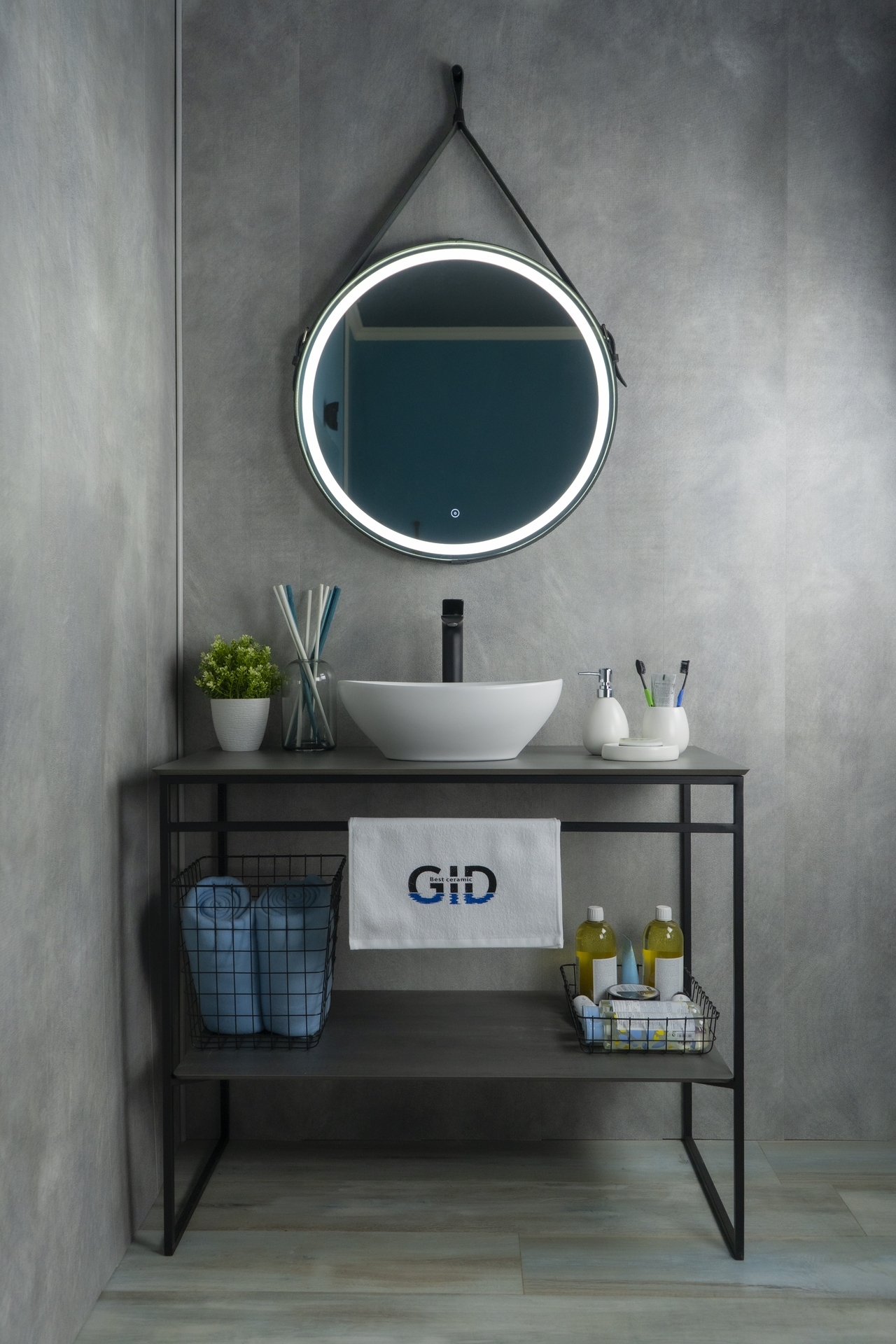 Раковина Gid N900 51164 накладная белый матовый 41x34x15
