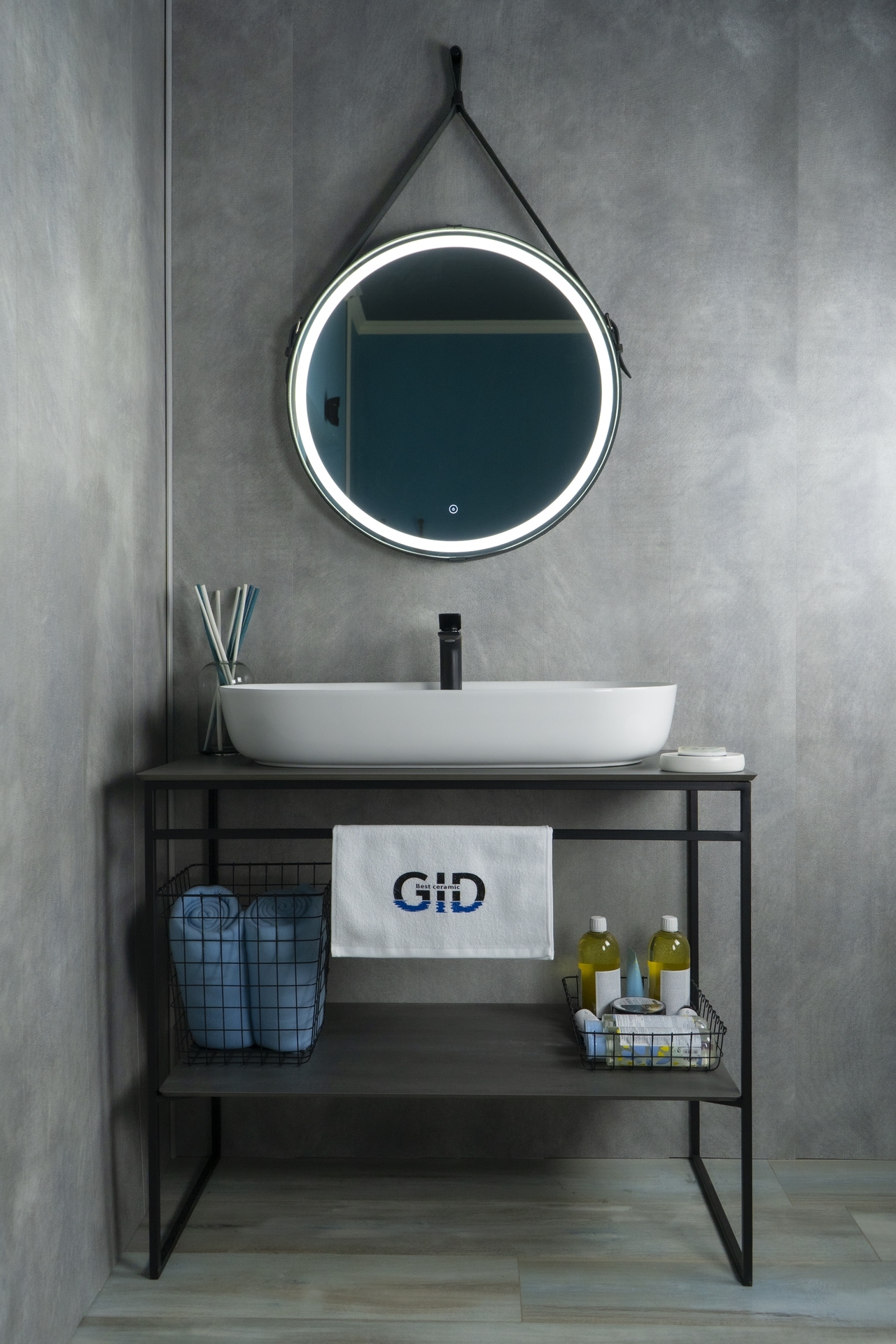 Раковина Gid N9347 51190 накладная белая 81x41x14