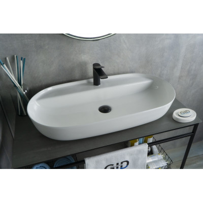 Раковина Gid N9347 51190 накладная белая 81x41x14