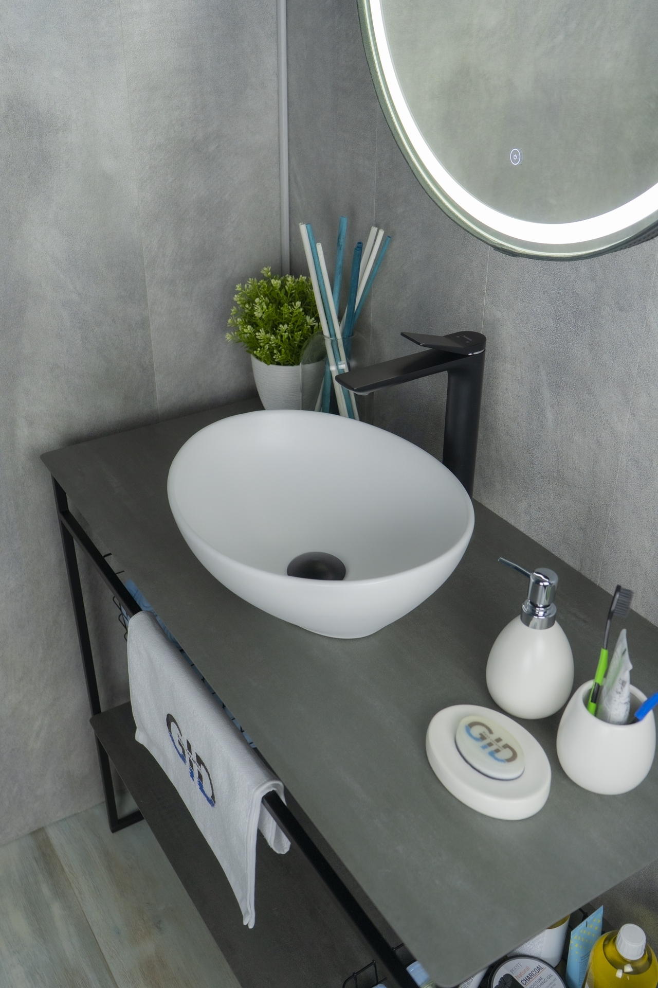 Раковина Gid N900 51164 накладная белый матовый 41x34x15
