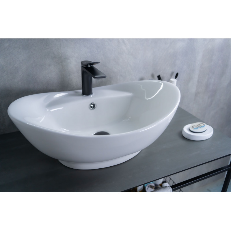 Раковина Gid N9018 51107 накладная белая 59x39x21