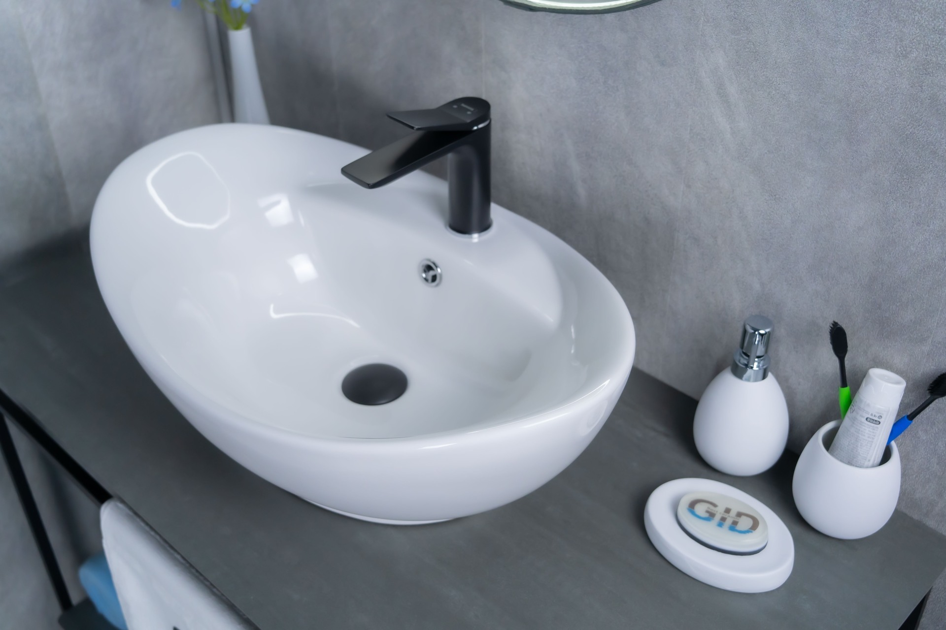 Раковина Gid N9018 51107 накладная белая 59x39x21