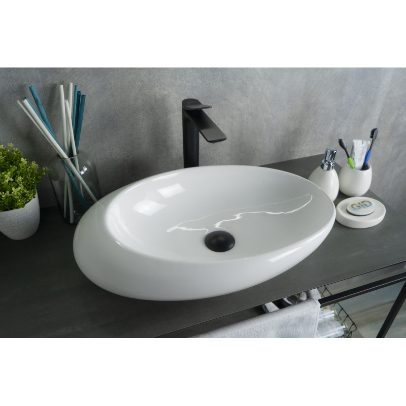 Раковина Gid N9050 51167 накладная белая 59x37x14