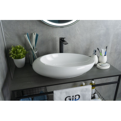 Раковина Gid N9050 51167 накладная белая 59x37x14