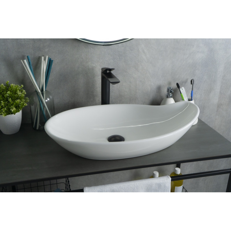 Раковина Gid N9052 51116 накладная белая 65x38x14